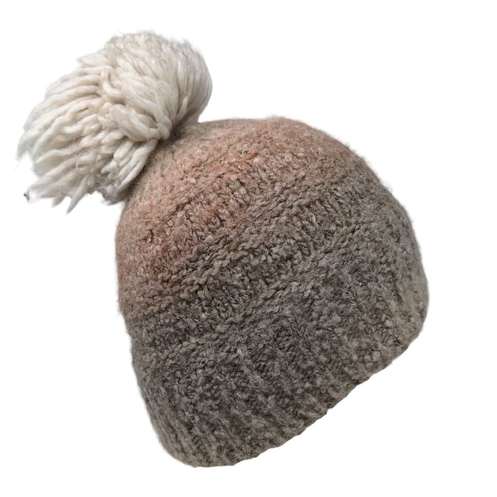 Cappellificio Florentino Beanie Hat Multicolor One Size Hand Knitted Pom Pom